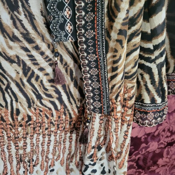 Belle Beach Animal Print Kimono Duster - Picture 3 of 3